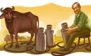 Verghese Kurien on Google Doodle for National Milk Day