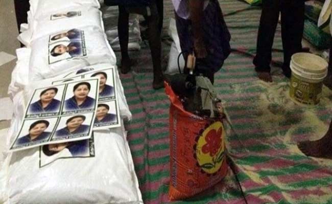 In Rain-Hit Chennai, Chief Minister Jayalalithaa's Photos on Relief Material Fuel Controversy