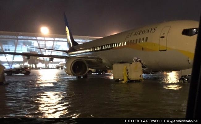 Planes Trapped In Rising Water At Chennai Airport