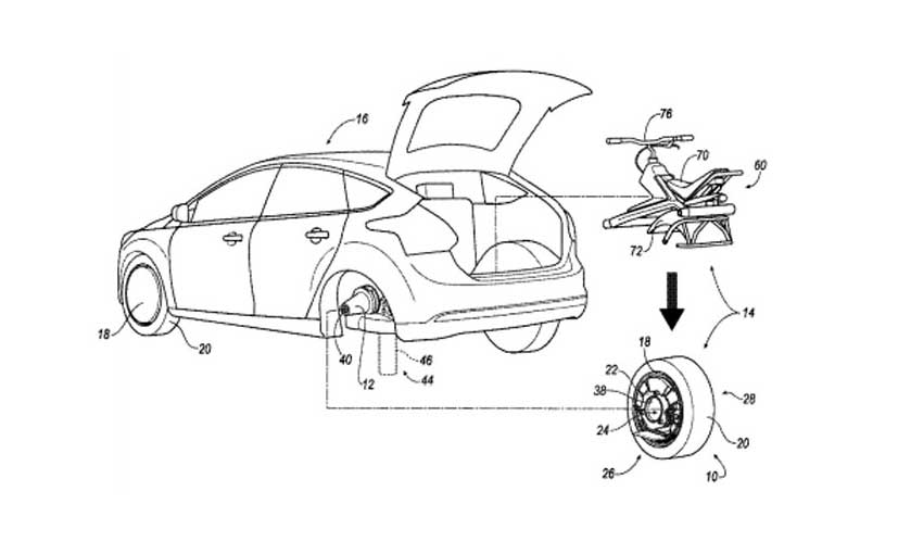 Ford Patents Technology to Convert a Car Tyre Into an Electric Unicycle