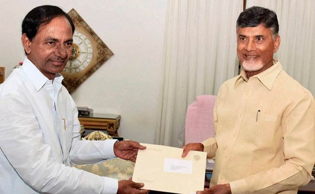 Image result for kcr and chandrababu naidu