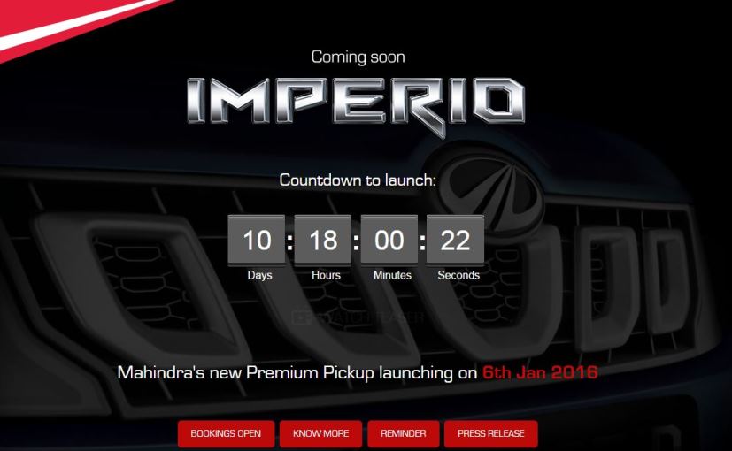 Mahindra Imperio Premium SCV to Be Launched in India on January 6