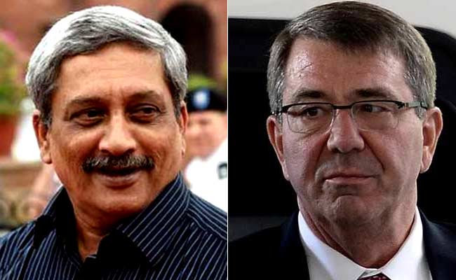 Defence Minister Manohar Parrikar Holds Talks With Ashton Carter At Pentagon