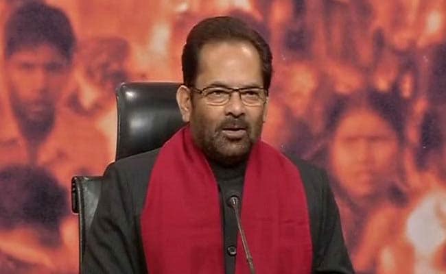 Terrorists' Design Can't Succeed In India: Mukhtar Abbas Naqvi