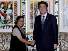 Foreign Minister Sushma Swaraj Meets Japanese Prime Minister Shinzo Abe