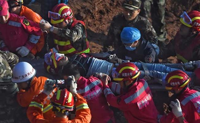 Man Found Alive After More Than 60 Hours In China Landslide