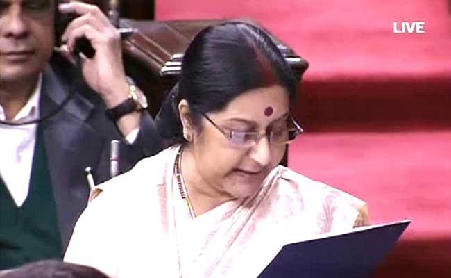 Opposition Protests Drown Out Sushma Swaraj's Statement On Pakistan