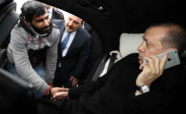 Turkey President Recep Erdogan Talks Man On Bridge Out Of Suicide