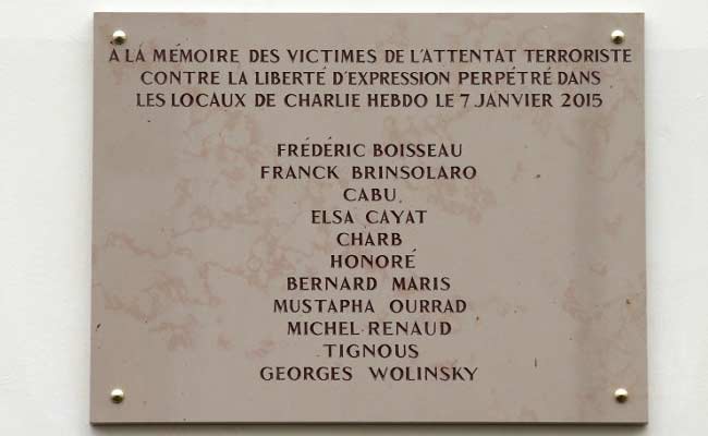 Charlie Hebdo Widow 'Furious' Over Typo On Commemorative Plaque