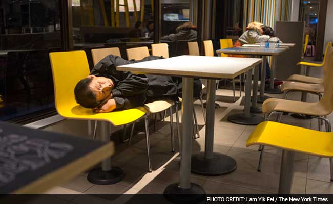 China's Homeless Find Shelter Under McDonald's Golden Arches