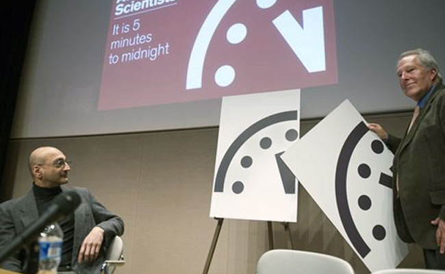 'Doomsday' Clock Remains At 3 Minutes To Midnight