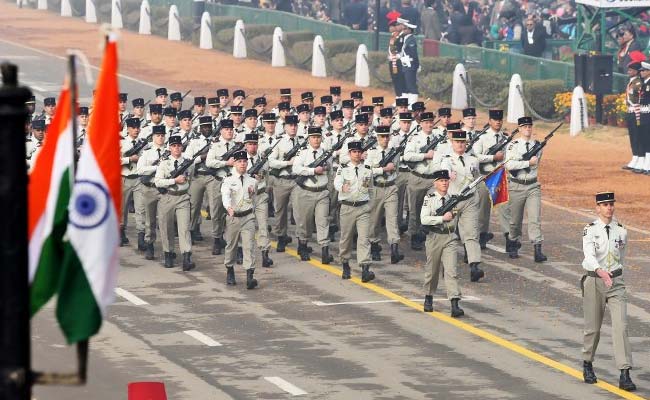 In A First, French Soldiers March Down Rajpath On Republic Day