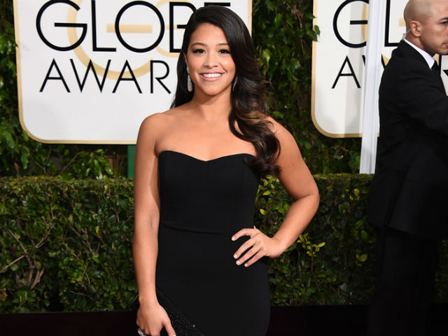 Gina Rodriguez Offers Golden Globes Dress to Fan For Prom