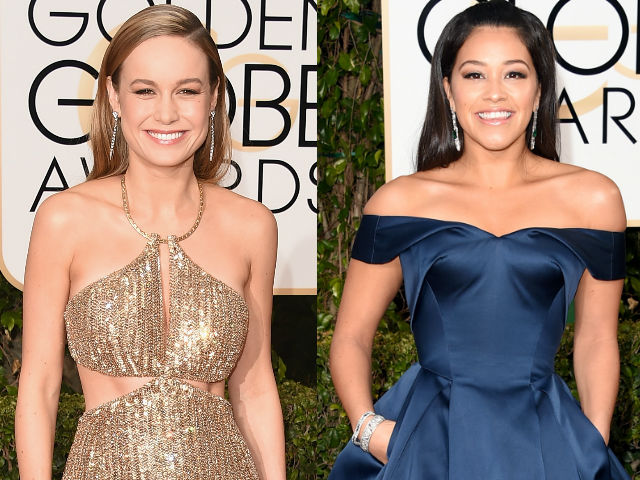 Golden Globes 2016: Alicia Vikander, Brie Larson, and Gina Rodriguez Red  Carpet Style