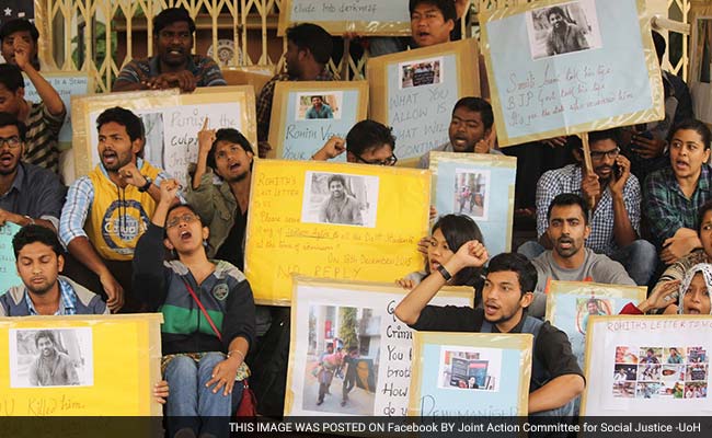 Hyderabad Suicide: Gujarat Students Protest In Gandhinagar