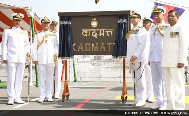 INS Kadmatt Commissioned; Admiral RK Dhowan Stresses On Indigenisation