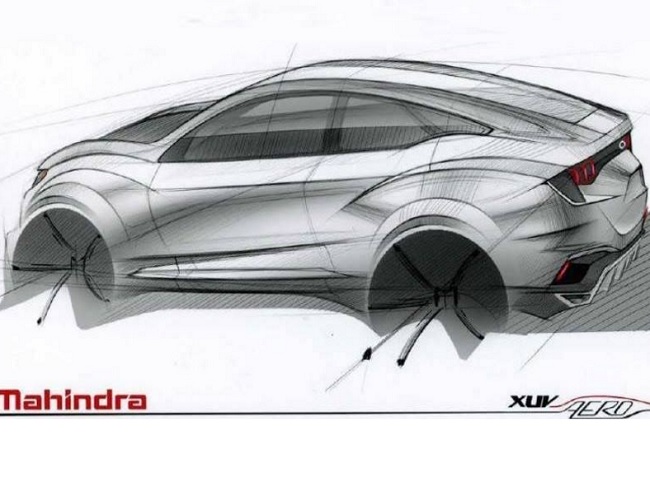 Mahindra XUV Aero Coupe का स्केच इमेज जारी, दिल्ली ऑटो एक्स्पो में होगी शोकेस