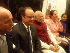 PM Modi, French President Francois Hollande Take Metro Ride To Gurgaon