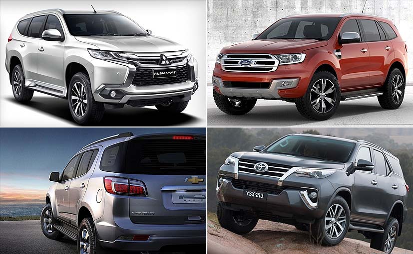 Comparison: 2016 Ford Endeavour vs Chevrolet Trailblazer vs New Mitsubishi Pajero Sport vs New Toyota Fortuner