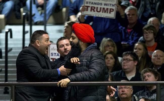 Sikh Thrown Out Of Trump Rally. He Was Holding 'Stop Hate' Banner.