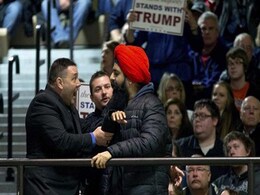 Sikh Thrown Out Of Trump Rally. He Was Holding 'Stop Hate' Banner. Sikh Thrown Out Of Trump Rally. He Was Holding 'Stop Hate' Banner.