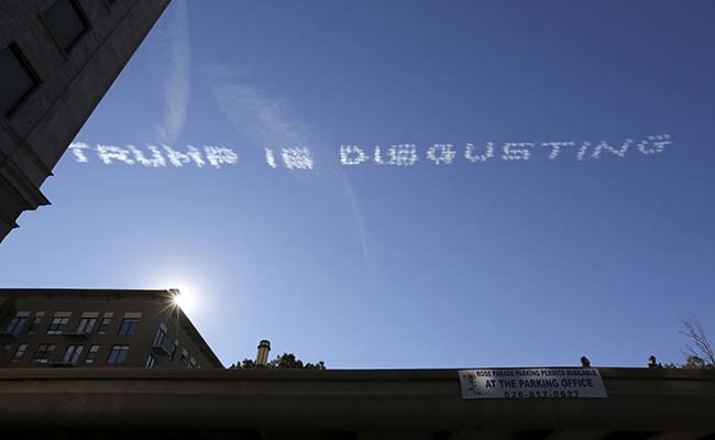 Skywriters Over Rose Parade Plead: 'Anybody But Trump'