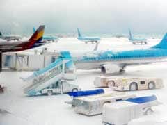 Snow Shutters Airport On South Korean Resort Island Jeju