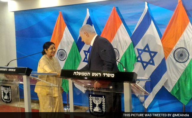 Sushma Swaraj Meets Top Israeli Leadership