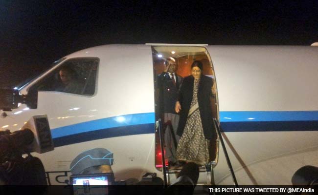 Sushma Swaraj Reaches Israel On 2-Day Visit