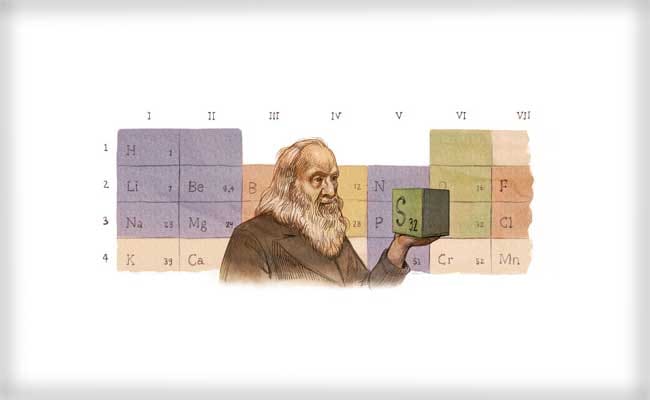 Google Honours Periodic Table Creator Dmitri Mendeleev On His 182nd Birthday