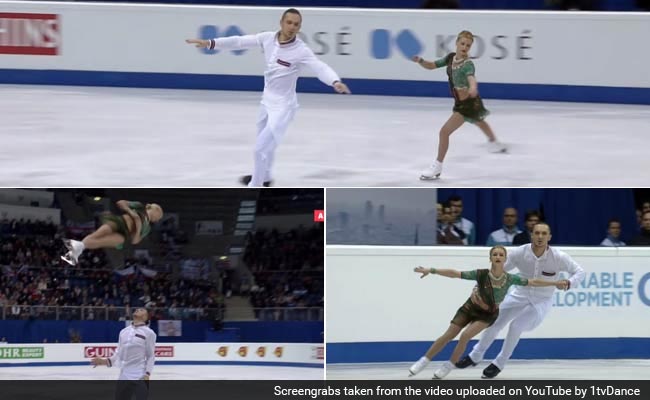 दिल थामकर देखिए बर्फ पर किया गया शानदार डांस, रणवीर-दीपिका के 'ढोल बाजे' पर...