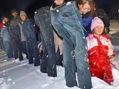 Japanese Village Bids For World Record With Frozen Jeans