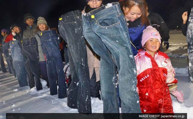 Japanese Village Bids For World Record With Frozen Jeans