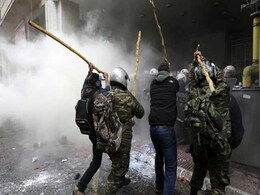 Protesting Greek Farmers Clash With Riot Police Protesting Greek Farmers Clash With Riot Police