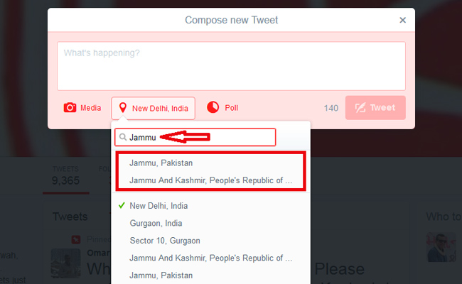 ट्विटर को समझाइए, जम्मू-कश्मीर भारत का हिस्सा है, पाकिस्तान या चीन का नहीं...