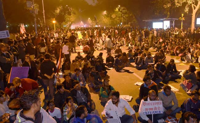 Thousands March Delhi Streets To Protest Police Action At JNU