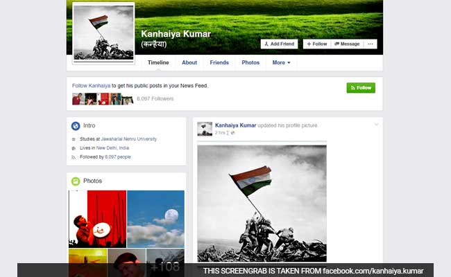 कन्हैया कुमार का फेसबुक अकाउंट हैक? प्रोफाइल पिक्चर में लगा तिरंगा