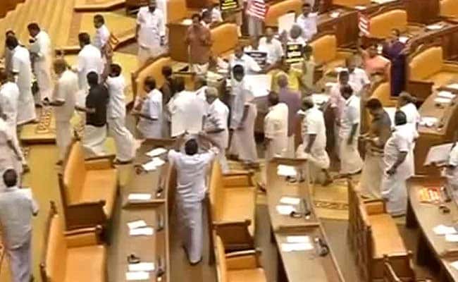 LDF Stages Walkout Of Kerala Assembly Over Solar Scam