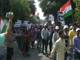 Thousands 'March For Unity' In Delhi Against 'Anti-National Activities' At JNU Thousands 'March For Unity' In Delhi Against 'Anti-National Activities' At JNU