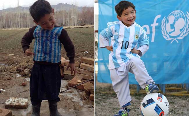 Score! Messi Replaces Little Fan's Plastic-bag Jersey