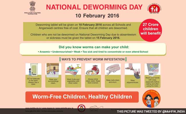WHO Hails National Deworming Day Initiative By India