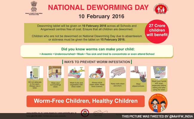 WHO Hails National Deworming Day Initiative By India