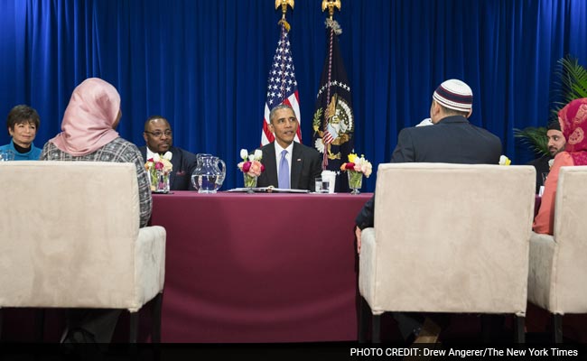 Obama, In Mosque Visit, Denounces Anti-Muslim Bias