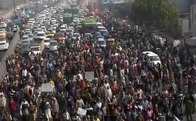 Sanitation Workers Block Roads In Delhi, Throw Traffic Out Of Gear