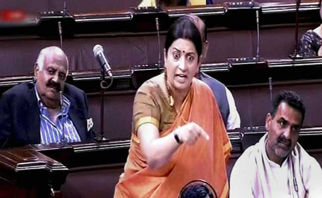 Smriti Irani's 'Durga' Comments Expunged From Rajya Sabha Records
