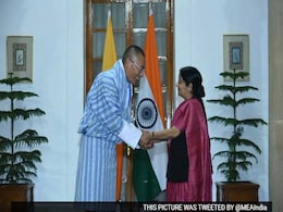 Sushma Swaraj Holds Talks With Bhutan Prime Minister Tshering Tobgay Sushma Swaraj Holds Talks With Bhutan Prime Minister Tshering Tobgay