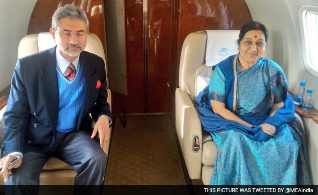 Foreign Minister Sushma Swaraj Leaves For Sri Lanka