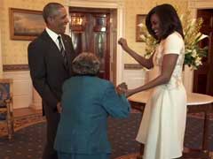 बराक ओबामा और मिशेल को 106 साल की महिला ने नचाया, वीडियो हुआ वायरल