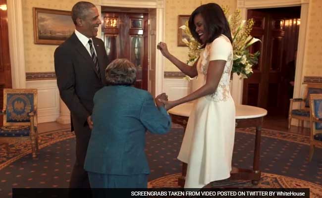 बराक ओबामा और मिशेल को 106 साल की महिला ने नचाया, वीडियो हुआ वायरल