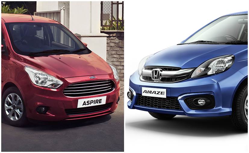 Honda Amaze CVT vs Ford Figo Aspire: Specifications and Features Comparison